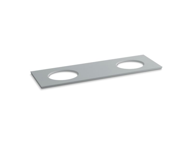 KOHLER K-5434-S36 Solid/Expressions 73" vanity-top with double Verticyl oval cutout