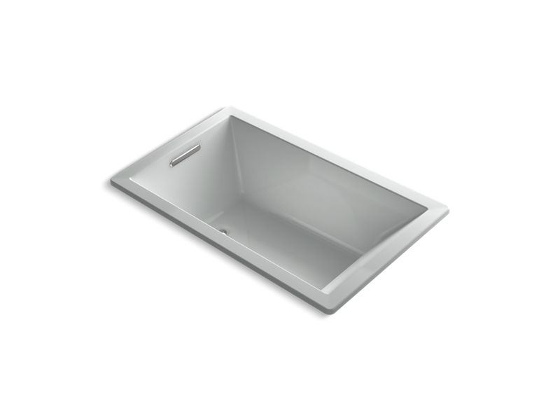 KOHLER K-1849-GHVB-95 Underscore 60" X 36" Drop-In Vibracoustic Bath With Heated Bubblemassage In Ice Grey