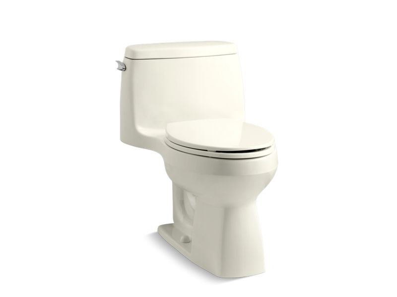 KOHLER K-3811-96 Biscuit Santa Rosa One-piece compact elongated 1.6 gpf chair height toilet with slow-close seat
