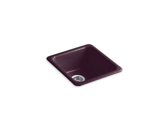 KOHLER K-6584-PLM Iron/Tones 17" x 18-3/4" x 8-1/4" Top-mount/undermount single-bowl kitchen sink