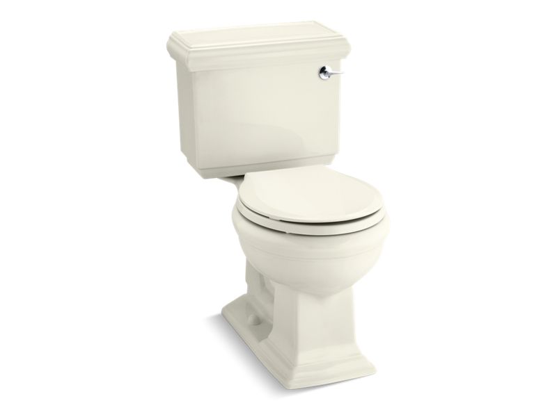KOHLER K-3986-RA-96 Biscuit Memoirs Classic Two-piece round-front 1.28 gpf chair height toilet with right-hand trip lever