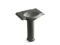 KOHLER K-2294-8-58 Devonshire 27" pedestal bathroom sink with 8" widespread faucet holes