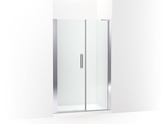 KOHLER K-707628-8L-SHP Cursiva Pivot shower door, 71-5/8" H x 45 - 47-1/2" W, with 5/16" thick Crystal Clear glass