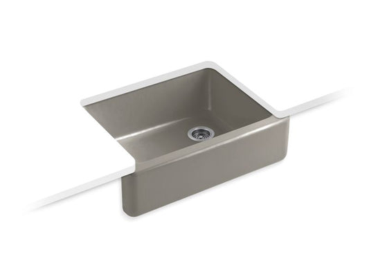 KOHLER K-6487-K4 Whitehaven 29-11/16" x 21-9/16" x 9-5/8" Undermount single-bowl farmhouse kitchen sink