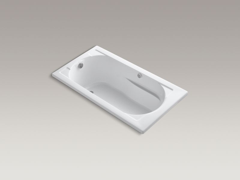 KOHLER K-1357-GH-0 Devonshire 60" x 32" Heated BubbleMassage air bath with reversible drain