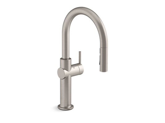 KOHLER K-22974-WB-VS Vibrant Stainless Crue Touchless pull-down kitchen sink faucet with KOHLER Konnect and three-function sprayhead