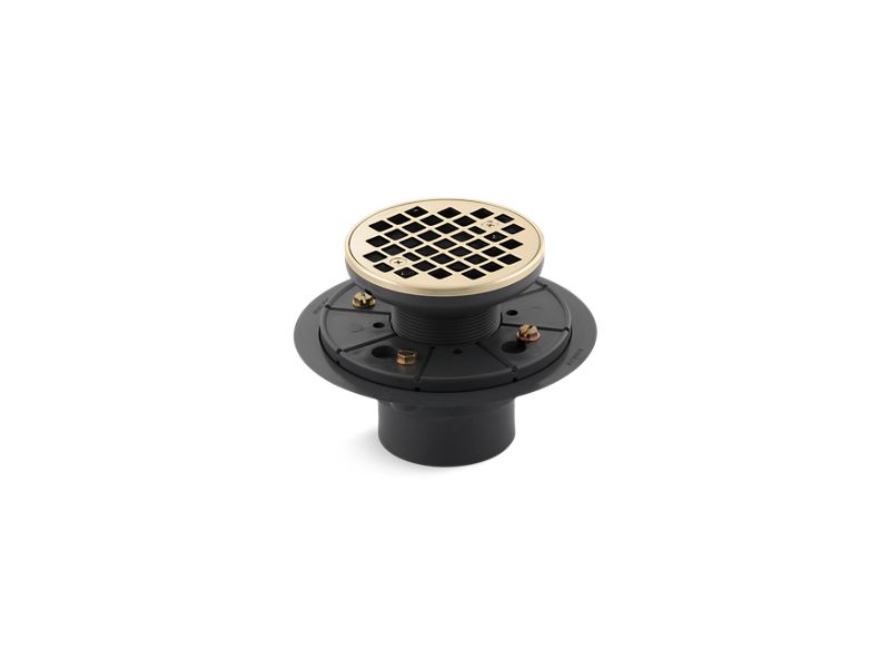 KOHLER K-9135-AF Vibrant French Gold Clearflo Round design tile-in shower drain