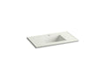 KOHLER K-2781-1-G82 Ceramic/Impressions 37" rectangular vanity-top bathroom sink with single faucet hole