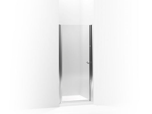 KOHLER K-702414-L-SH Bright Silver Fluence Pivot shower door, 65-1/2" H x 37-1/2 - 39" W, with 1/4" thick Crystal Clear glass