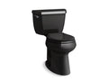 KOHLER K-5296-7 Highline Classic Two-Piece Round-Front Toilet, 1.28 Gpf In Black Black