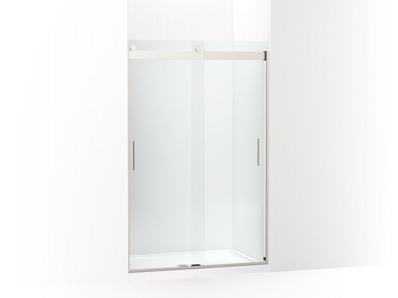 KOHLER K-706008-L-ABV Anodized Brushed Bronze Levity Sliding shower door, 74" H x 43-5/8 - 47-5/8" W, with 1/4" thick Crystal Clear glass