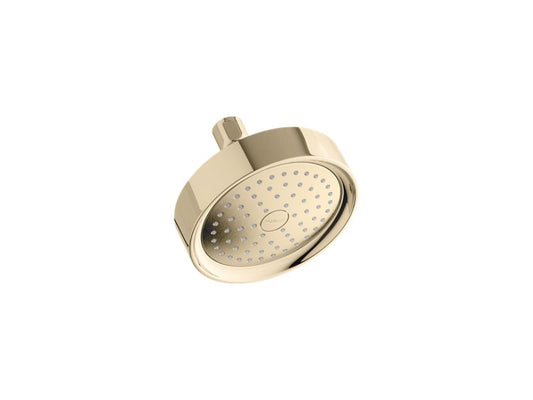 KOHLER K-965-AK-AF Vibrant French Gold Purist 2.5 gpm single-function wall-mount showerhead with Katalyst air-induction technology