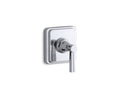KOHLER K-T13175-4B-CP Pinstripe Valve trim with lever handle for transfer valve, requires valve
