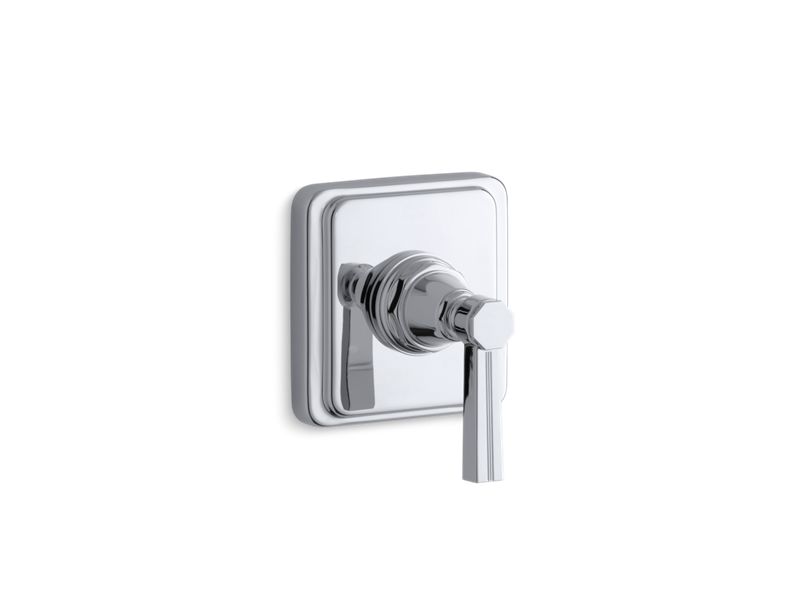 KOHLER K-T13175-4B-CP Pinstripe Valve trim with lever handle for transfer valve, requires valve
