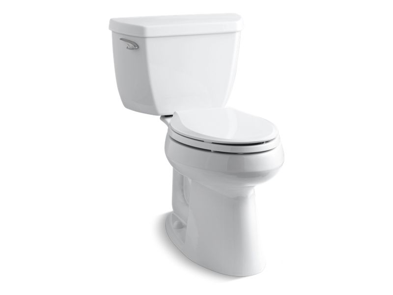 KOHLER K-3713-0 Highline Classic Two-Piece Elongated Toilet, 1.28 Gpf In White