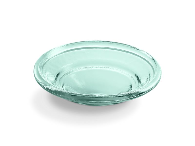 KOHLER K-2276-TG2 Spun Glass 17-1/2" Round Drop-In Vessel Bathroom Sink, No Overflow In Translucent Dew