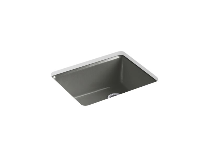 KOHLER K-5872-5UA1-58 Thunder Grey Riverby 25" undermount single-bowl kitchen sink