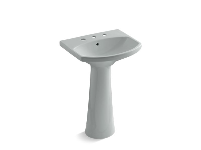 KOHLER K-2362-8-95 Cimarron Pedestal bathroom sink with 8" widespread faucet holes