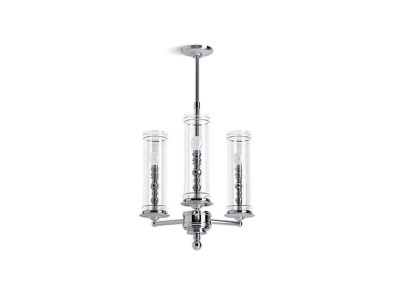 KOHLER K-23342-CH03-CPL Damask 20" Chandelier In Polished Chrome