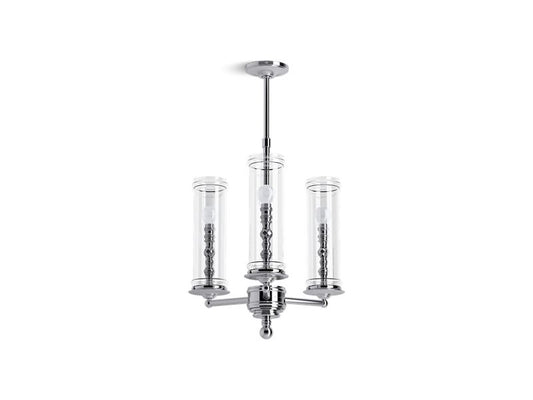 KOHLER K-23342-CH03-CPL Polished Chrome Damask Three-light chandelier