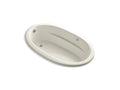KOHLER Sunward K-1164-S1GW-96 Biscuit 72" x 42" drop-in BubbleMassage air bath with Bask heated surface