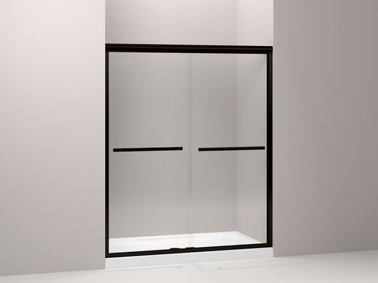 KOHLER K-709064-L-ABZ Gradient Sliding shower door, 70-1/16" H x 56-5/8 - 59-5/8" W, with 1/4" thick Crystal Clear glass