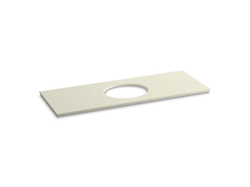 KOHLER K-5765-S35 Solid/Expressions 61" vanity-top with single Verticyl oval cutout