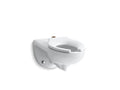 KOHLER Kingston K-4325-0 White Wall-mount top spud flushometer bowl