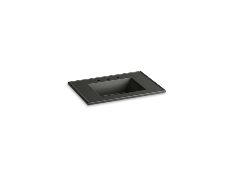 KOHLER Ceramic/Impressions K-2779-8-G88 Thunder Grey Impressions 31" Vitreous china vanity top with integrated rectangular sink