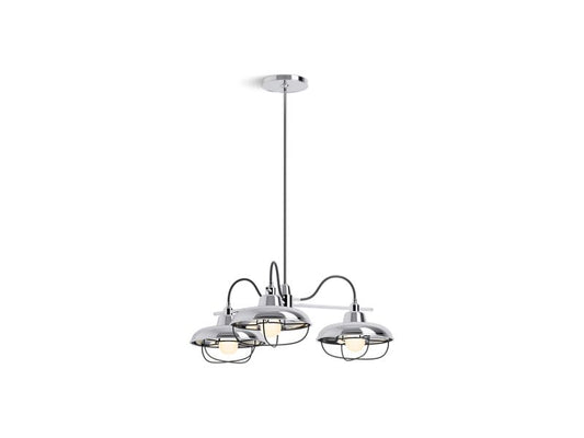 KOHLER K-23662-CH03-CPL Modern Farm Three-light chandelier