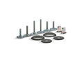 KOHLER K-5420-58 Clean Caps Low-Profile Toilet Bolt Caps In Thunder Grey