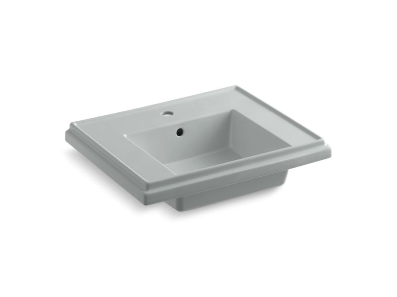 KOHLER K-2757-1-95 Tresham 24" pedestal bathroom sink basin with single faucet hole