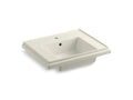 KOHLER K-2757-1-96 Tresham 24" pedestal bathroom sink basin with single faucet hole