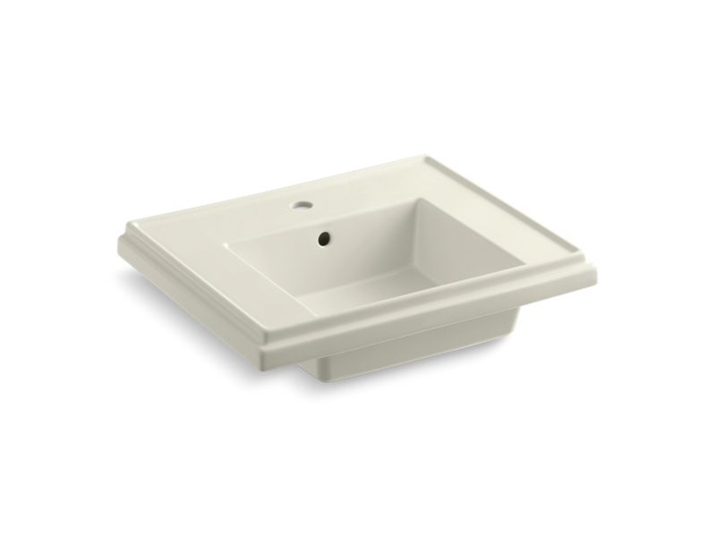 KOHLER K-2757-1-96 Tresham 24" pedestal bathroom sink basin with single faucet hole