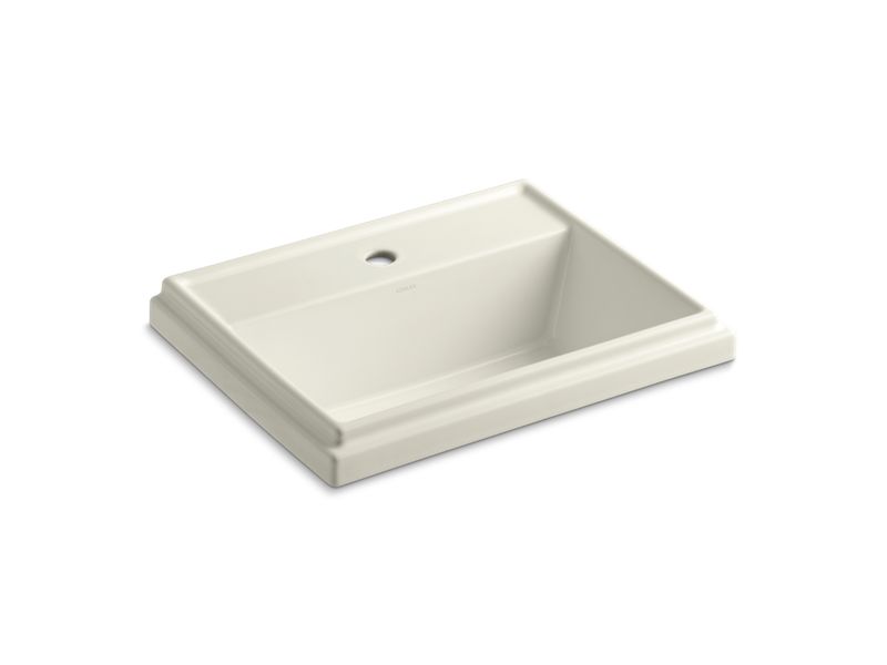 KOHLER K-2991-1-96 Tresham Rectangle Drop-in bathroom sink with single faucet hole