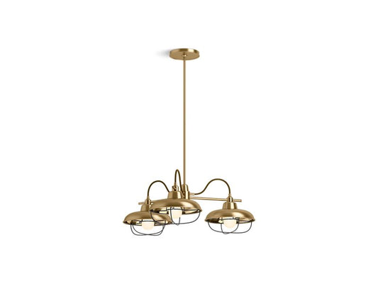 KOHLER K-23662-CH03-BGL Modern Farm Three-light chandelier