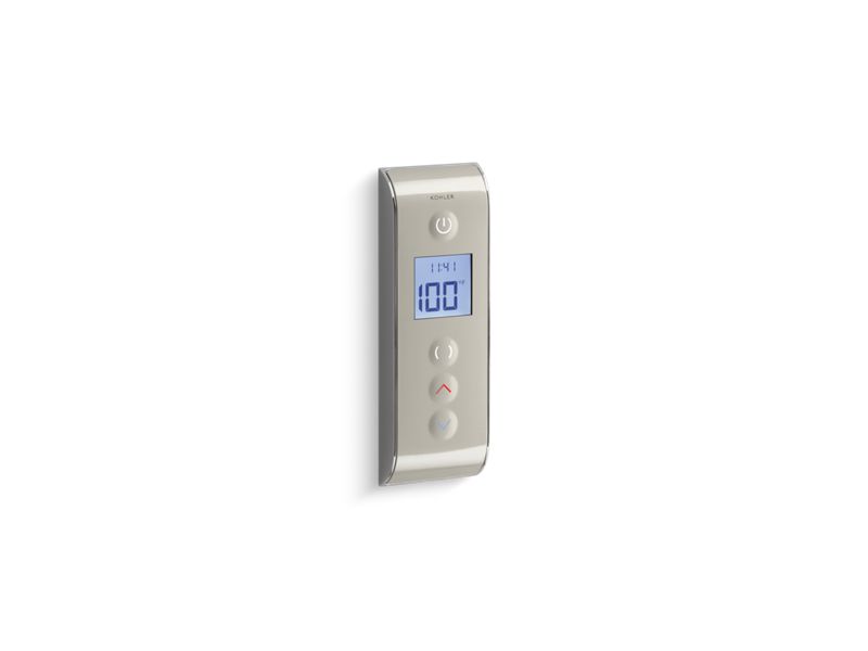 KOHLER K-527-E-1SN Satin Nickel with Polished Nickel DTV Prompt digital shower interface with eco-mode diverter