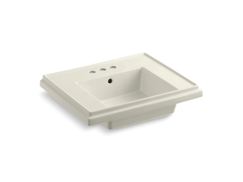 KOHLER K-2757-4-96 Tresham 24" pedestal bathroom sink basin with 4" centerset faucet holes