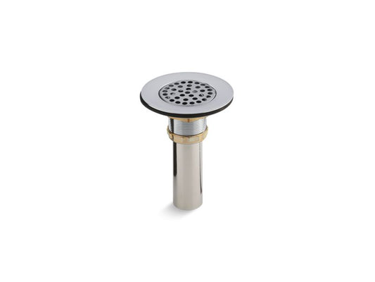 KOHLER K-8807-CP Polished Chrome Brass sink drain and strainer with tailpiece for 3-1/2" to 4" outlet
