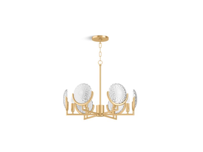 KOHLER K-29381-CH06B-2GL Brushed Moderne Brass Arendela Six-light chandelier