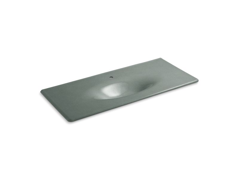 KOHLER K-3053-1-FT Basalt Iron/Impressions 49" Enameled cast iron vanity top with integrated oval sink