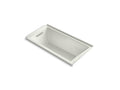 KOHLER K-1167-GHVL-NY Underscore 60" X 30" Alcove Vibracoustic Bath With Heated Bubblemassage, Left Drain In Dune