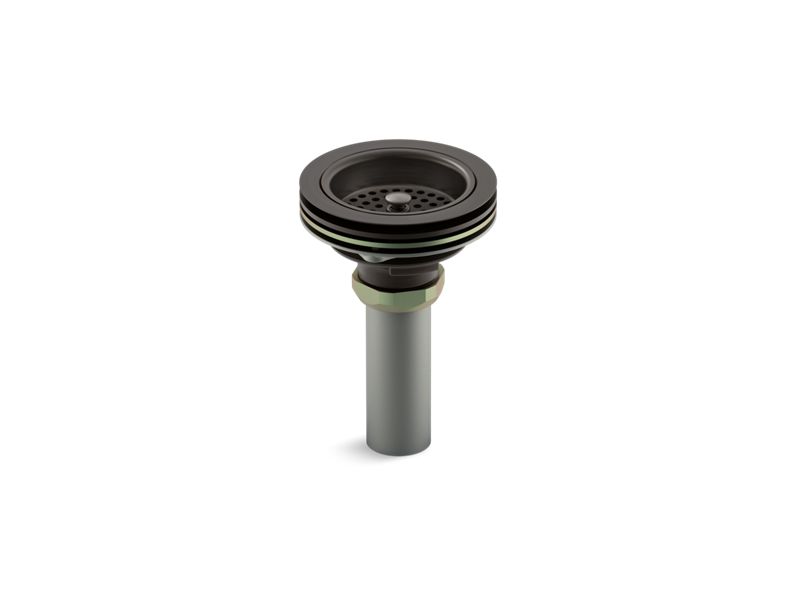 KOHLER K-8801-2BZ Oil-Rubbed Bronze Duostrainer Sink drain and strainer with tailpiece