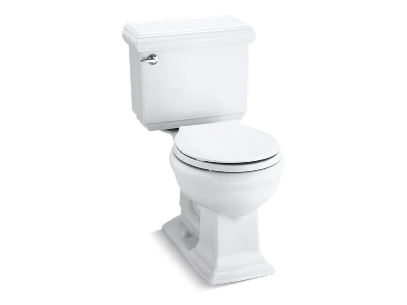 KOHLER K-3986-0 Memoirs Classic Two-Piece Round-Front Toilet, 1.28 Gpf In White