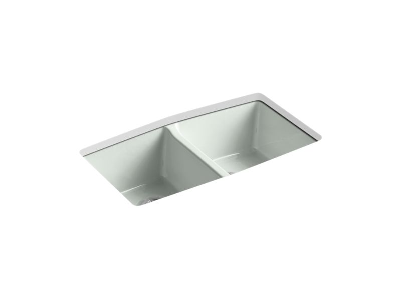 KOHLER K-5846-5U-FF Brookfield 33" x 22" x 9-5/8" undermount double-equal kitchen sink