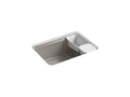 KOHLER K-8668-5UA2-K4 Riverby 27" x 22" x 9-5/8" undermount single-bowl workstation kitchen sink with accessories and 5 oversized faucet holes