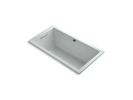 KOHLER K-1168-GHW-95 Ice Grey Underscore 60" x 32" Heated BubbleMassage air bath with Bask, end drain