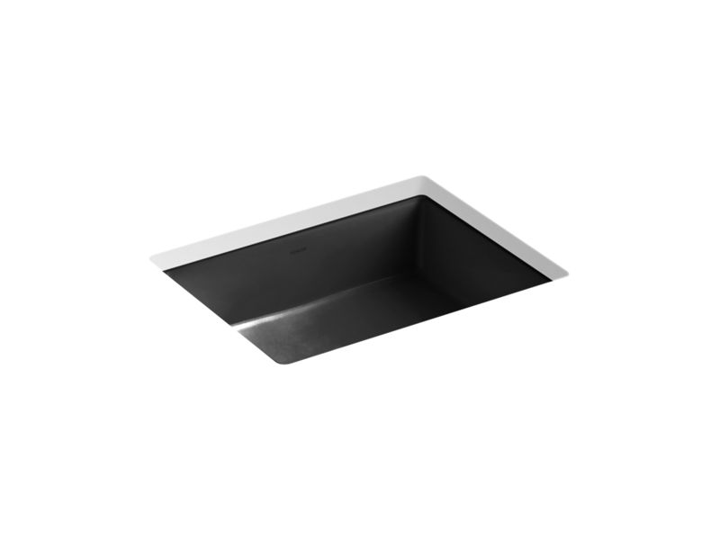 KOHLER K-2882-7 Black Black Verticyl 19-3/4" rectangular undermount bathroom sink