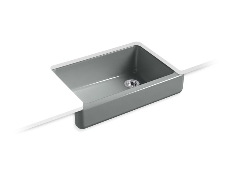 KOHLER K-5826-FT Whitehaven 32-1/2" x 21-9/16" x 9-5/8" Undermount single-bowl farmhouse sink