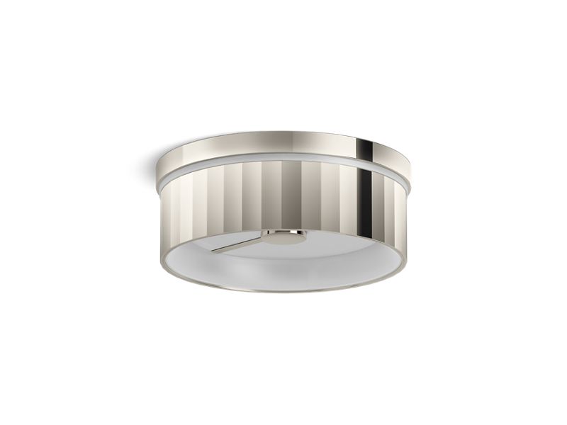 KOHLER K-22518-FMLED-SNL Simpalo 15" Led Flush-Mount In Polished Nickel